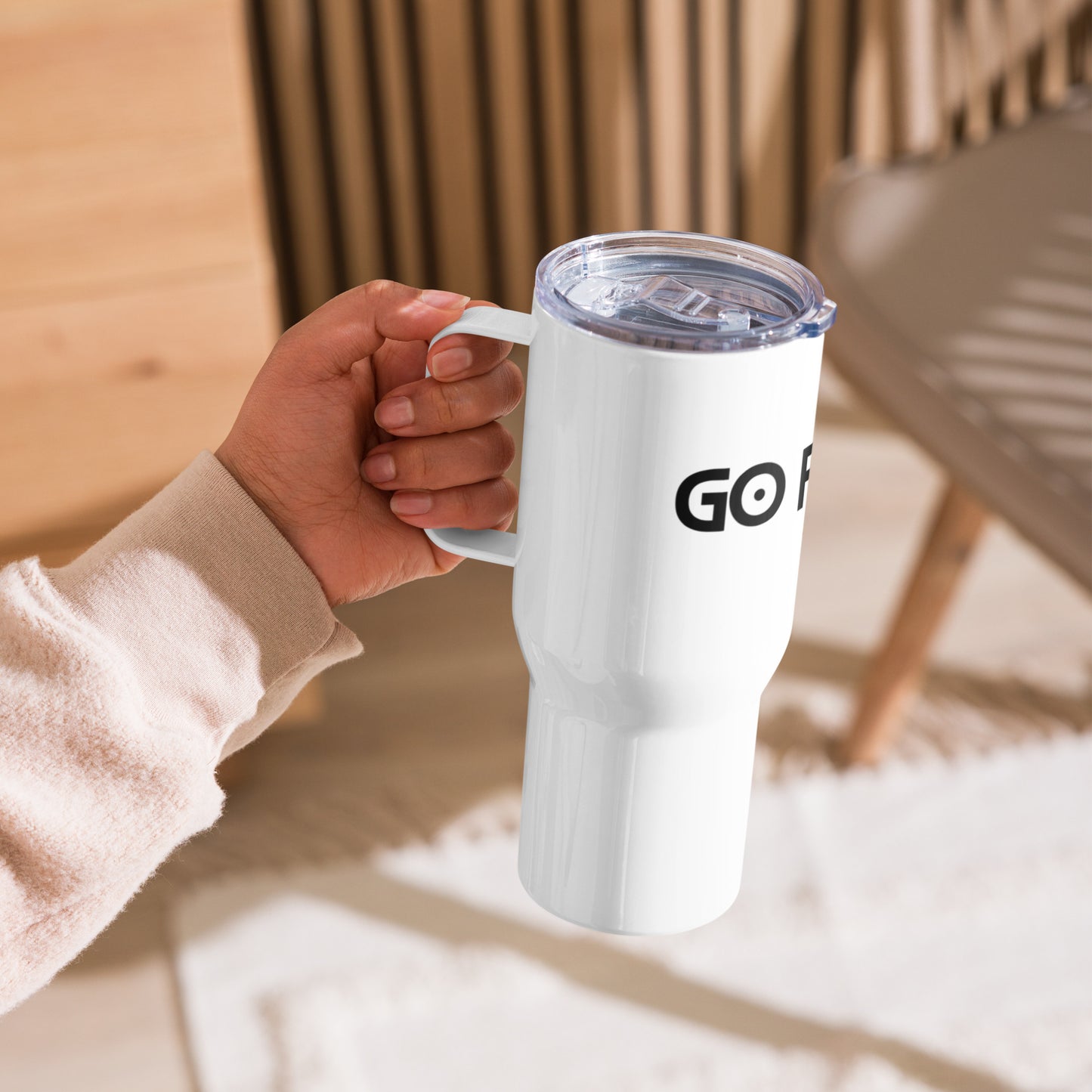 Go For It Travel mug with a handle